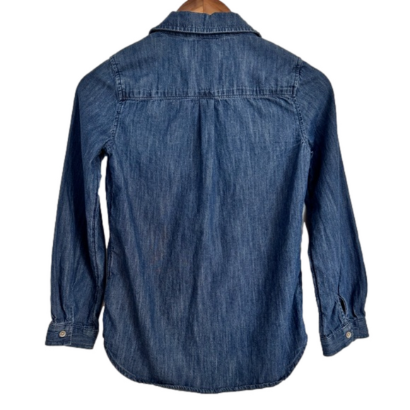 Gap Kids Denim Long Sleeve Button Down Shirt Size Large - Picture 4 of 4